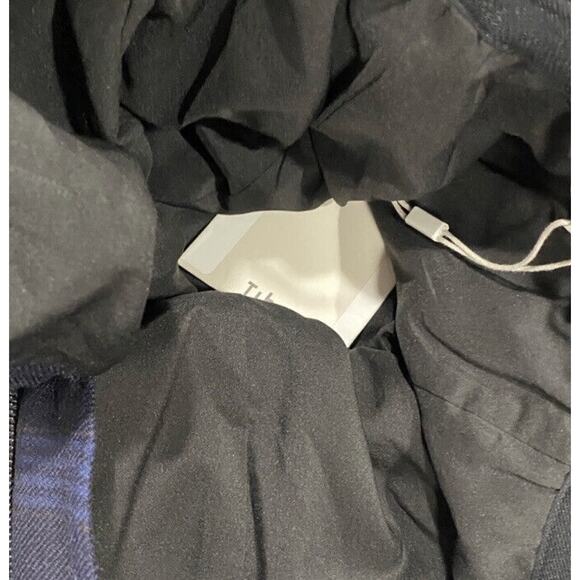 Tibi Designer Womens Blue Wool Plaid Pants, High-Rise, Black Lining, New Sz 6 - Picture 8 of 10